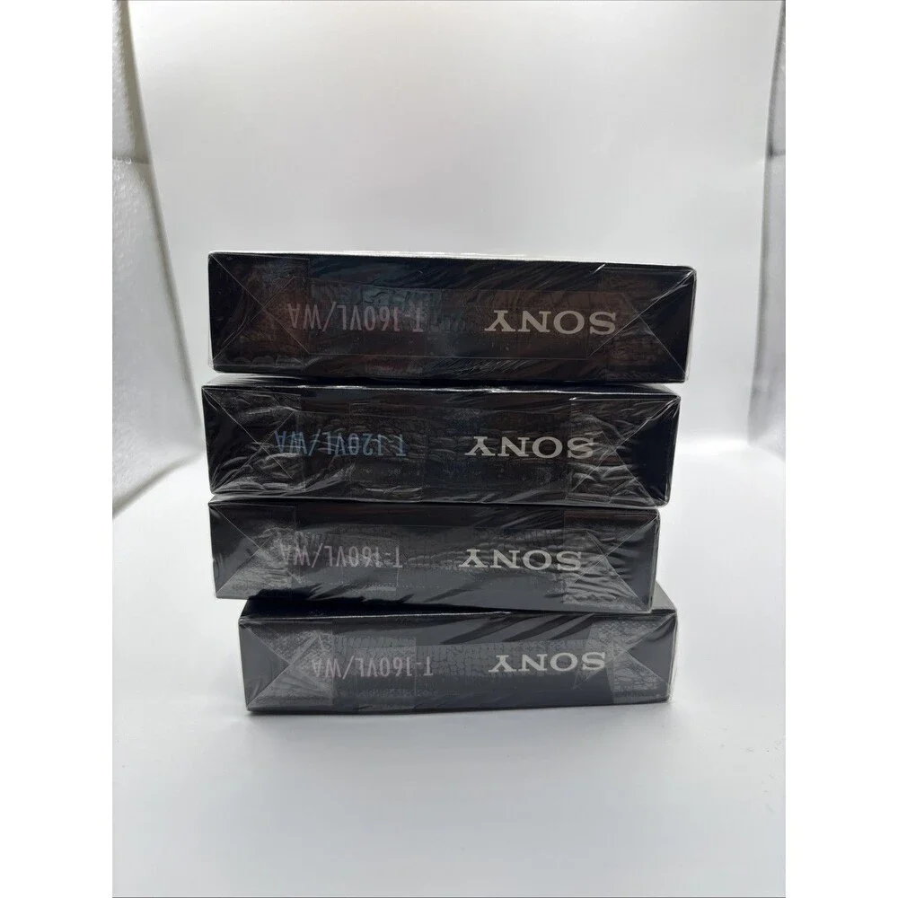 Lot of 4 Sony Premium Grade T-160 VHS Blank Video Tapes New Sealed 3 8 Hour EP